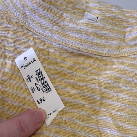 Madewell Boxy Muscle Tee in Stripe Size XS - Picture 4 of 9